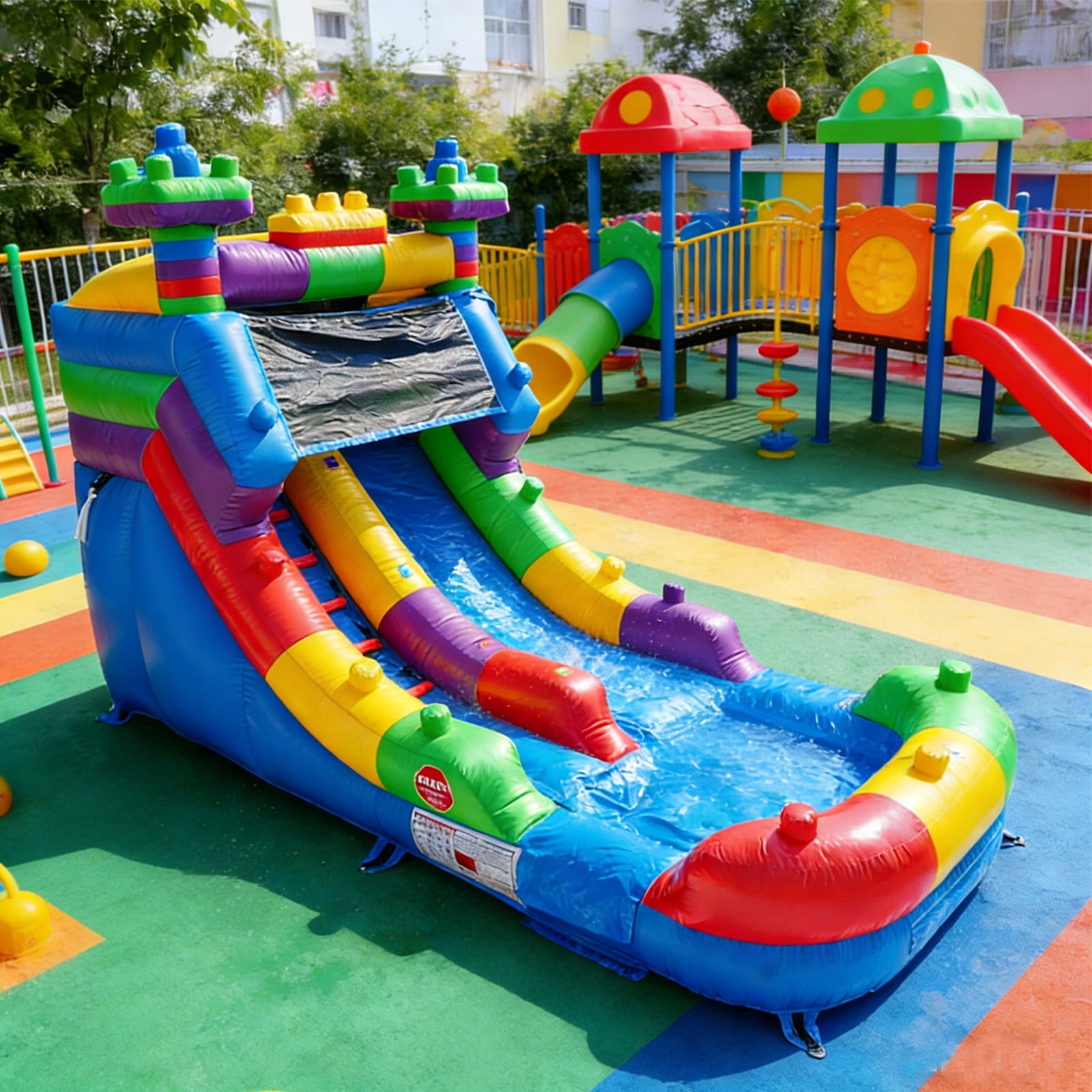 Hapcap Semi Commercial Inflatable Water slide Bounce House for Big Kids or Adults, Wet or Dry Outdoor Use