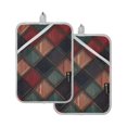 thumbnail image 7 of Yayeee Pot Holders Kitchen Heat Resistant with Pockets 7"x9.8" Cotton Oven Cooking Hot Pads, Red Tartan Pattern, 7 of 7