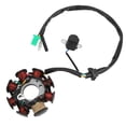 thumbnail image 1 of Magneto Stator Coil, Magneto Ignition Stator Professional Copper 8 Pole Rugged Reliable  For 125cc 150cc 152QMI 157QMJ Engine, 1 of 8