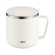 thumbnail image 3 of Fiudx Taza de Acero Inoxidable con Doble Aislamiento, Capacidad de 400 Ml, Asa Ergonómica, Tapa Hermética, Ideal para Viajes, Ideal para La Oficina, Ideal para Uso En Casa o Al Aire Libre, En Beige y, 3 of 7