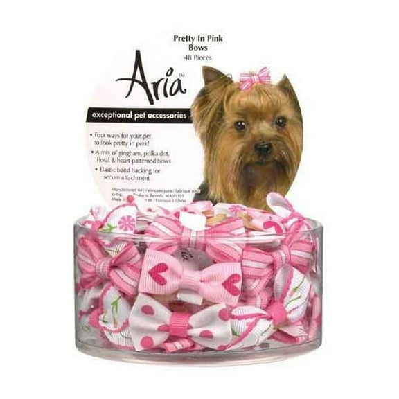 Aria AR Pretty In Pink Bow Canister 48Pc