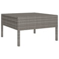 thumbnail image 3 of Outdoor 3pc Patio Sofa Set with Table, Dark Gray Cushions, Poly Rattan, 3 of 7