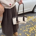 thumbnail image 6 of Yucurem Vintage Shoulder Bags for Women, Trendy Leather Hobo Handbag with Pendant for Work Travel (Beige), 6 of 7