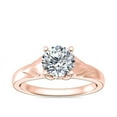 thumbnail image 1 of 1.05 Carat Excellent Round Cut Natural Diamond Beautiful Solitaire Bridal Ring for Bride Solid 18K Rose Gold Size 5, 1 of 8