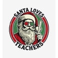 thumbnail image 5 of Santa Loves Teachers Women's White Crew Neck Short Sleeve Crop Tee-XL, 5 of 6