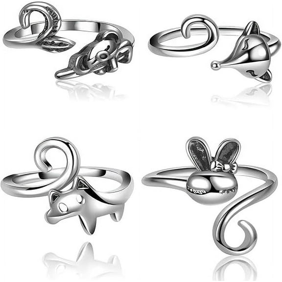 Adjustable Crochet Tension Rings - Finger Knitting Rings for Stitch Control, Animal & Floral Designs, Perfect Gift for Mom, Grandma, Crafters (Easy Crocheting Accessories)