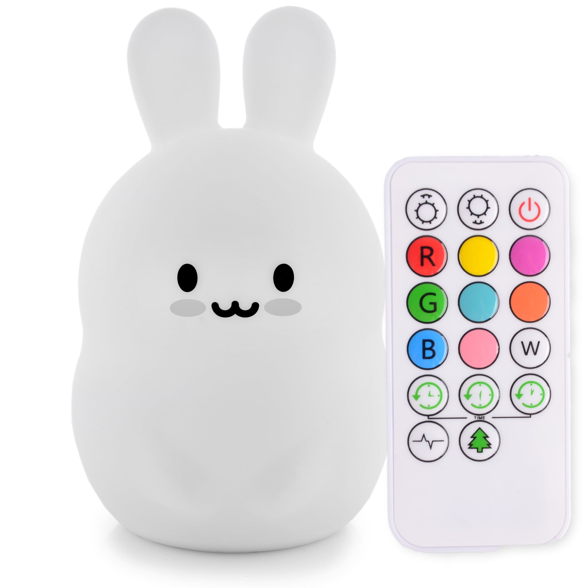 Girls Baby Toddler Children Cute Lamp Silicone Baby Night Light,Color Changing Led Nightlight with Touch Sensor Kids Bunny Night Lights for Kids 