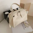 thumbnail image 4 of Bolsos de lujo con asa superior y bolsillo con cremallera en el interior, de un solo color, 2024, bolsos de gran oferta y sencillez suave para mujer, bolsos de moda para mujer, 4 of 5