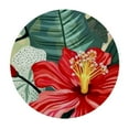 thumbnail image 2 of JEUXUS Table Cloth Hibiscus Flowers Tablecloth Round Summer Colorful Hawaiian Tropical Plants Table Cover for Dining Room Kitchen Decoration, 2 of 7