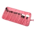 thumbnail image 1 of Nvzi Juego de 24 brochas de maquillaje, para base, polvos, correctores, sombras de ojos, rubor, color madera, con bolsa de almacenamiento negra, 1 of 4