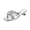 Silver, variant on Silver Women'S Flower Peep Toe, Crystal Heel Sandals Plus Size