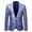 Blue, variant on Yaoyar Mens Casual Floral Print Blazer Dress Slim Fit Prom Party Host Stage Dress Suit Jacket for Men Black L