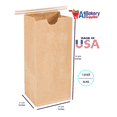 thumbnail image 4 of Bakery Bags Paper Bags Tin Tie Tab Bags Cookie Bags, Coffee Bags Tin Tie Bags(1 LB 25 Pack Kraft with No Window), 4 of 4