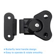 thumbnail image 4 of Uxcell 4Pack 1.9" x 1.5" Iron Spring Loaded Butterfly Twist Latch for Case Box, Black, 4 of 6