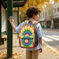 thumbnail image 6 of Red and Yellow Tie Dye Pattern 17" School Backpacks for Teens,Waterproof Oxford Fabric,S-Shape Padded Straps for School,Travel,Hiking,Camping, 6 of 6