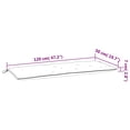 thumbnail image 5 of vidaXL Garden Bench Cushion Turquoise 120x50x7 cm Fabric, 5 of 5