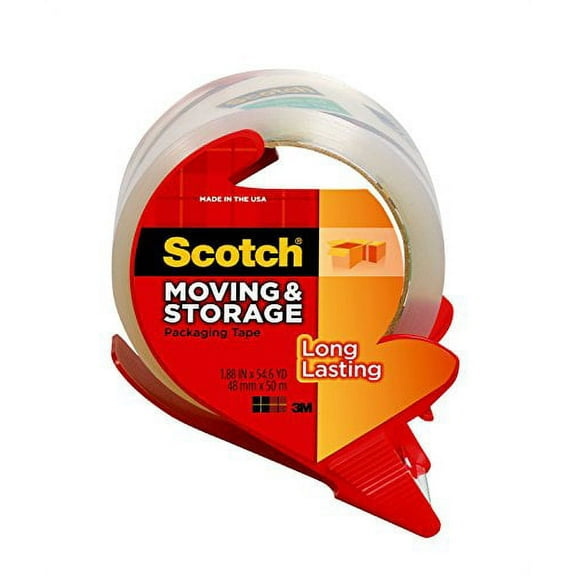 Scotch Storage Packaging Tape , 1.88 in. x 38.2 yd., 1 Dispenser (Pack of 4)