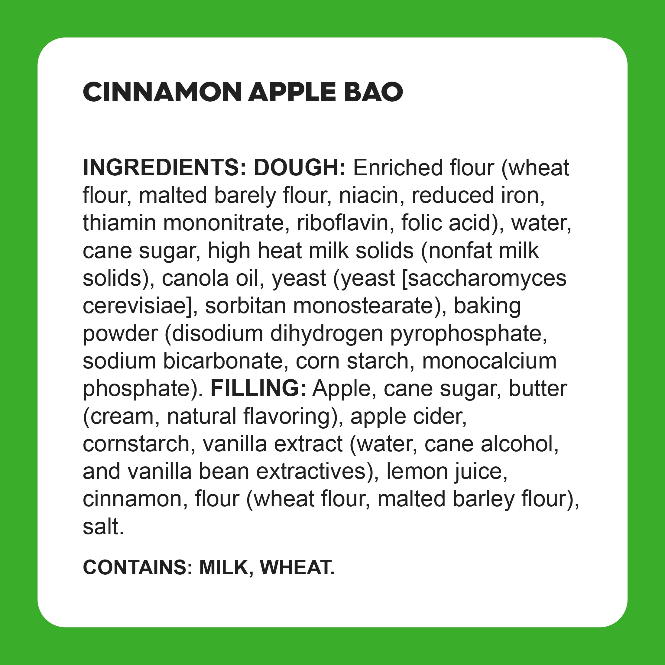 Wow Bao Apple Cinnamon Dessert Bao, 4 Count, Frozen