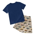 thumbnail image 5 of Leey-World Baby Boy Summer Clothes Letter Print Rib Knit T-Shirt Tee Tops Solid Casual Shorts Set Infant Summer Outfits Boys 5t Clothes(Navy,11-12 Years), 5 of 5