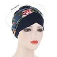 thumbnail image 6 of ievspot Womens Turban Hats Twisted Hair Wrap Stretch Soft Lightweight Flower Edge Turban Headwear for Cancer Patients, 6 of 8