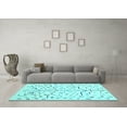 thumbnail image 3 of Ahgly Company Indoor Rectangle Solid Light Blue Modern Area Rugs, 5' x 7', 3 of 4