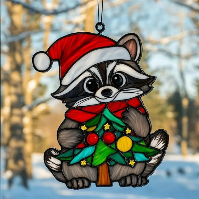Autumn Home Decor Raccoon Christmas Ornaments Raccoon Ornaments Raccoon Ornaments for Christmas Tree Racoon Gift Racoon Gifts for Men Women Racoon Gifts for Racoon Lovers Racoon Themed Gift