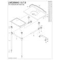 thumbnail image 6 of Kingston Brass LMS36MA5 Pemberton 36" Carrara Marble Console Sink with Acrylic Legs (8-Inch, 3-Hole), Carrara Marble White/Oil Rubbed Bronze, 6 of 8