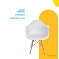 thumbnail image 4 of Silla Tipo Eames Con Brazos Comedor Moderno Retro Resistente blanco 6.49 pulg Pido Todo E-SEBZM-BK, 4 of 8