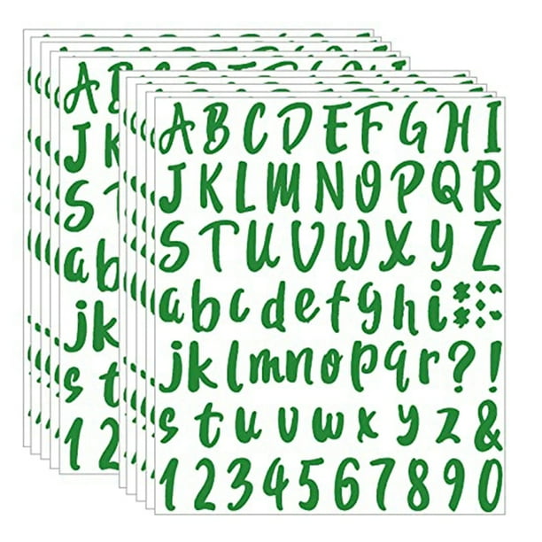 10 Sheets Vinyl Letters Numbers Kit Self Adhesive Letter Stickers