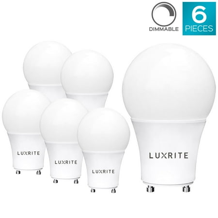 Luxrite Gu24 Led A19 Light Bulb 60w Equivalent 4000k Cool White Luxrite Gu24 Led A19 Light Bulb 60w Equivalent 4000k Cool White Dimmable 800 Lumens 9w Enclosed Fixture Rated Ul Listed