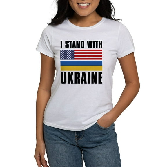 CafePress - I Stand With Ukraine Women's T Shirt - Women's Classic T-Shirt