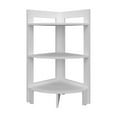 thumbnail image 5 of LiviNest 3-Tier Corner Table, White Wood Display Shelf for Living Room, Space-Saving Storage Stand for Books and Decor, 5 of 5