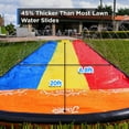 thumbnail image 4 of Jambo 20' Extra Long Triple Lane Slip Splash and Slide Updated - with 3 Body Boards, Water Slide with Advanced Sprinklers System | Backyard Waterslide Outdoor Water Toys Slides for Kids, 4 of 10
