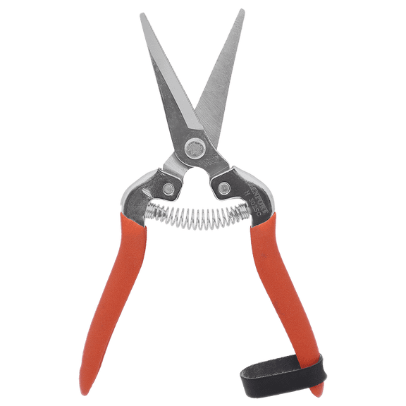 Zenport H302SC Harvest Shear, Curved Serrated, 2.25 Inch Stainless Steel Blades, Red