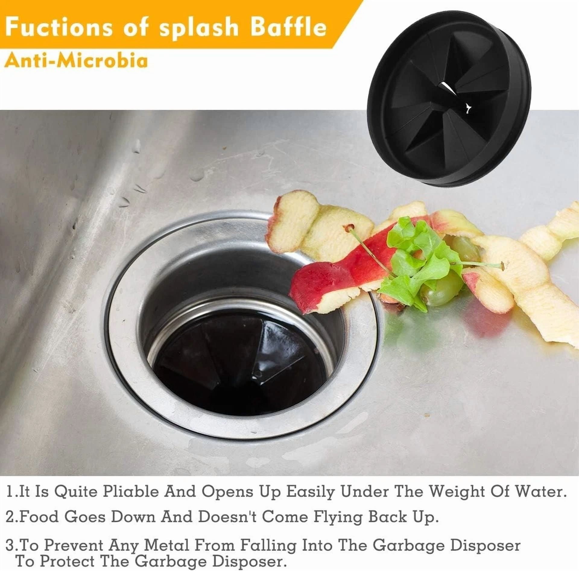 Disposal Splash Guard Garbage Stopper For Insinkerator Black Rubber
