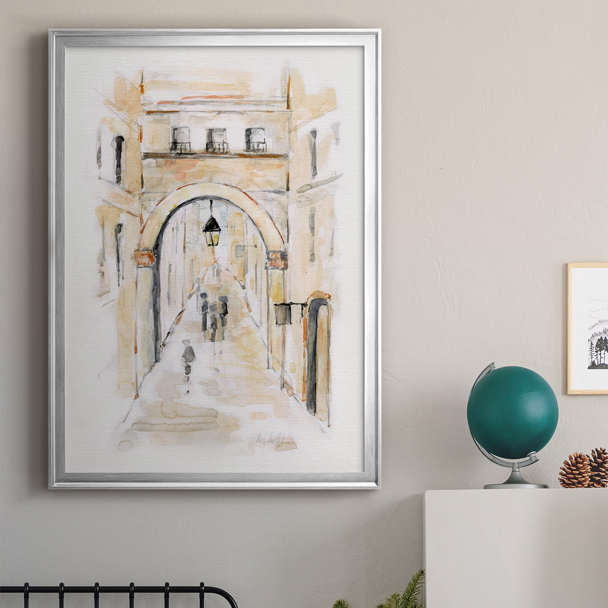 Venice Market Day I Classic Wall Art, Premium Framed Print, Vintage Market Scene - Ready to Hang
