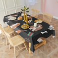 thumbnail image 4 of Basset Hounds with Bones and Presents Rectangle Tablecloth 60"x102",Waterproof Polyester Rectangle Table Cloth, Wipeable Spillproof Polyester Tablecloth for Dining, Camping, Indoor and Outdoor, 4 of 6