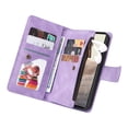 thumbnail image 5 of Case for Google Pixel 6 Pro 5G Cover Zipper Pocket Wallet Case Magnetic Protective - Purple, 5 of 5