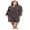 Charcoal, variant on Skylinewears Woman Cotton Bathrobe Terry Cloth Knee Length Spa Bathrobe Soft Shower Robe