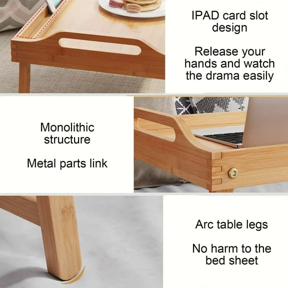 Specollect Foldable Multifunctional Stable Folding Lap Desk,Laptop Stand Bed, Breakfast Serving Tray, Portable & Lightweight Mini Table, Lap Tablet Desk for Sofa Couch Floor Folding Legs