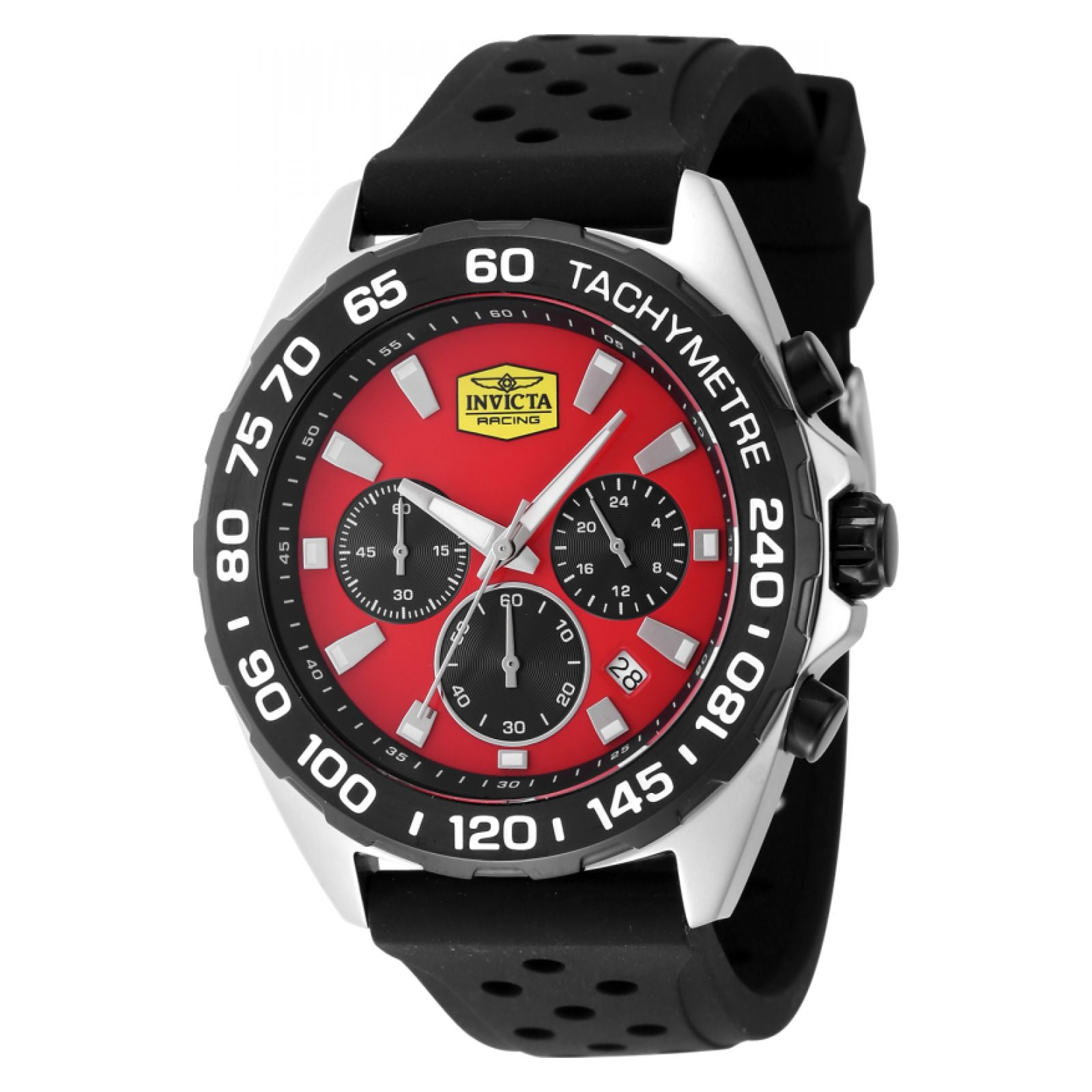 Invicta Racing 47772 Reloj para Hombre - Impermeable - Analógico - Movimiento Cuarzo - Acero Inoxidable con Esfera Plata - 43mm