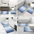 thumbnail image 4 of Sortora Luxury Bathroom Rug Mat 24x36, Extra Soft and Absorbent Microfiber Bath Rugs, Non-Slip Plush Shaggy Bath Carpet, Machine Wash Dry, Bath Mats for Bathroom Floor, Tub and Shower, Blue, 4 of 7