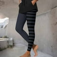 thumbnail image 6 of Feancey Halloween Leggings Women High Waisted Stretch Yoga Pants Casual Striped Print Workout Tights Buttery Soft Holiday Party Leggings Dark Gray XL, 6 of 10