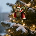 thumbnail image 4 of Animales Decorativos Planos Adornos Navideños Adornos Navideños Adornos Navideños Colgantes para Árbol de Navidad Impresión Plana 2D Colgantes Acrílicos Adornos Navideños Decoraciones Navideñas para E, 4 of 5