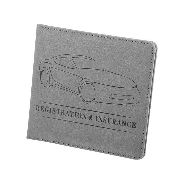 5.59" Coche Portadocumentos Imitaci?n Cuero para Conducir Licencia Gris Unique Bargains organizadores de guanteras automotrices
