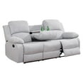thumbnail image 4 of Gewnee Linen Fabric Upholstered Manual Reclining Sofa with 3 Recliners and Cup Holders,Gray, 4 of 8