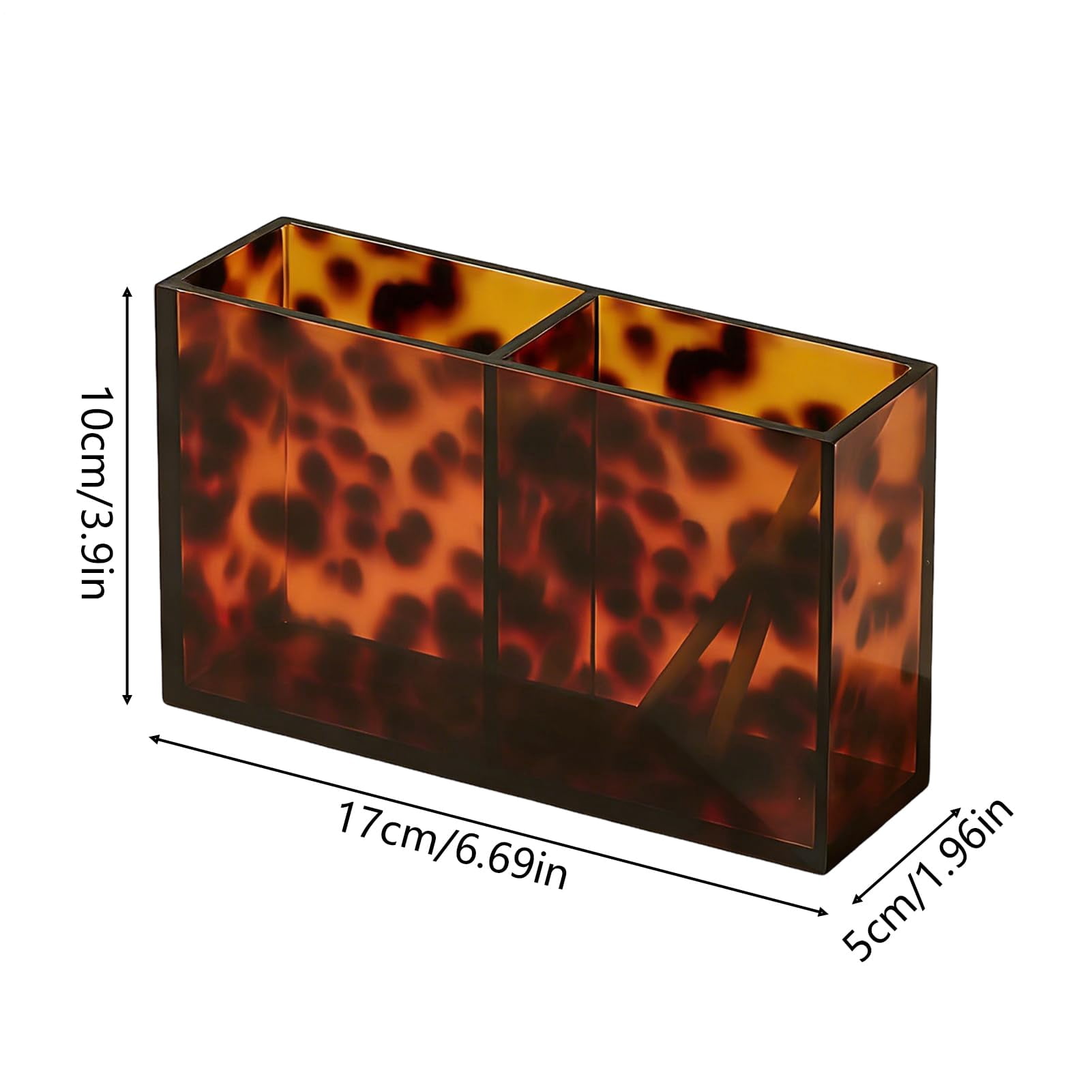Tortoiseshell Tray  Turtle Shell Bathroom Accessory, Decorative Acrylic Holder, Vintage Style Organizer | Desktop and Bathroom Storage Rack for Home Decoration
