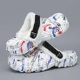 thumbnail image 2 of Eliogn Mens Lined Clogs Camo Fuzzy Garden Shoes Winter Slip-On Slippers Sandals with Adjustable Back Strap, 2 of 12