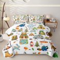 thumbnail image 2 of Catabedysis Cartoon Camping Quilt Full For Girls,Wildlife Camper Pattern Full Bedspread Sets,Multicolor,3 Pieces, 2 of 7
