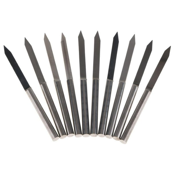 10 Pieces 0.4mm Carbide PCB Engraving Bits CNC Router Tool Multiple
